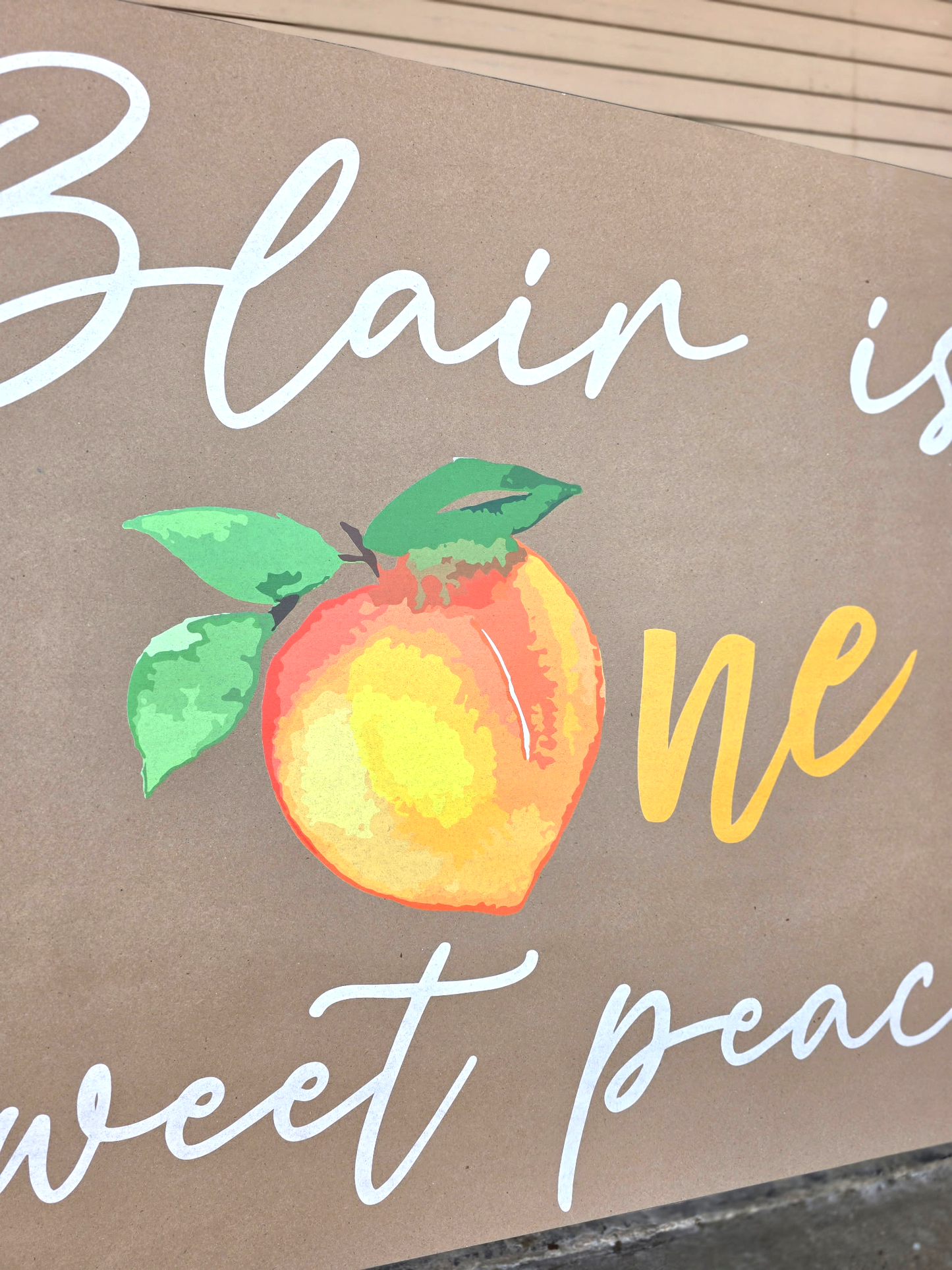 Custom Paper Banner | One Sweet Peach