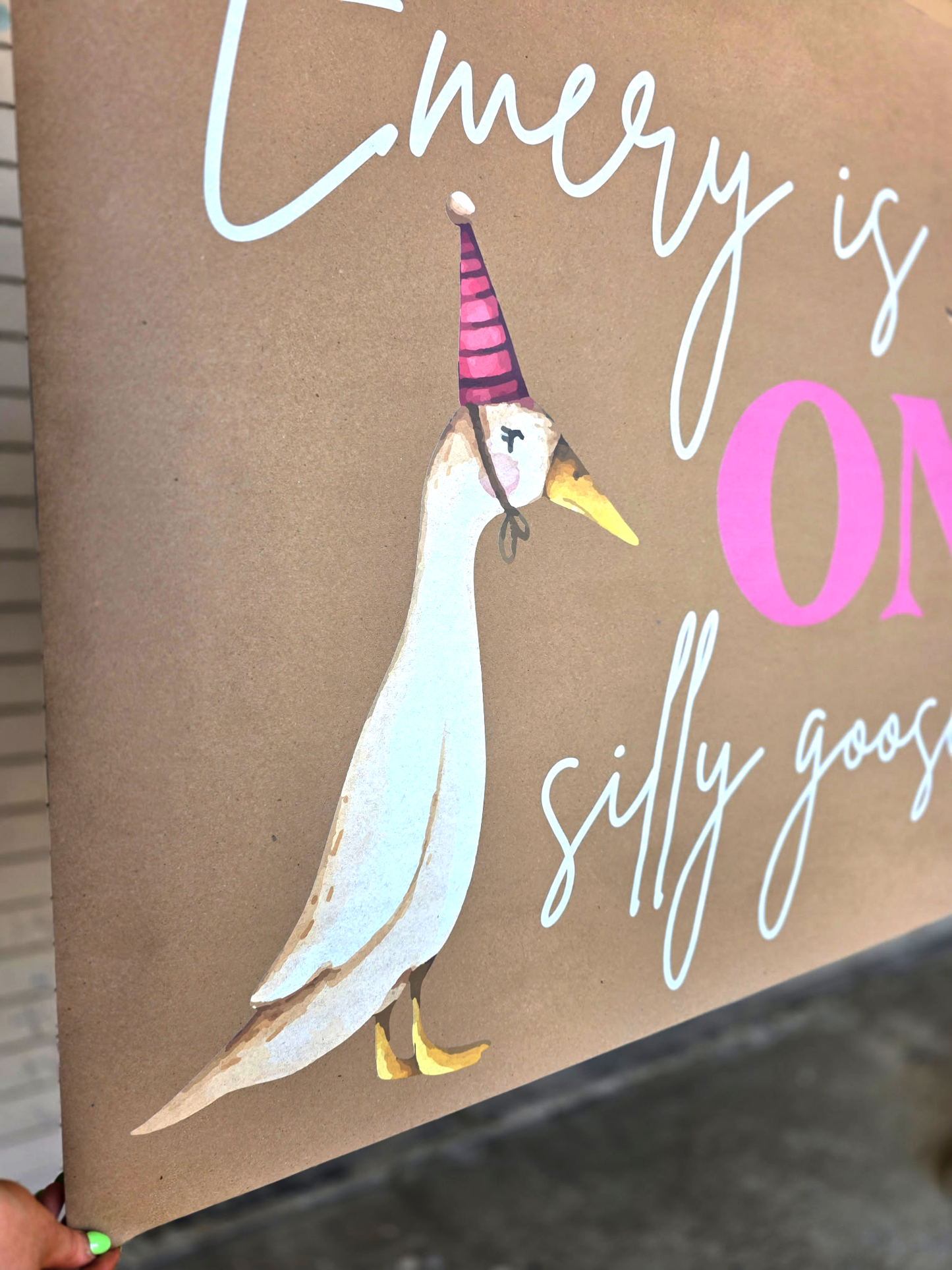 Custom Paper Banner | One Silly Goose