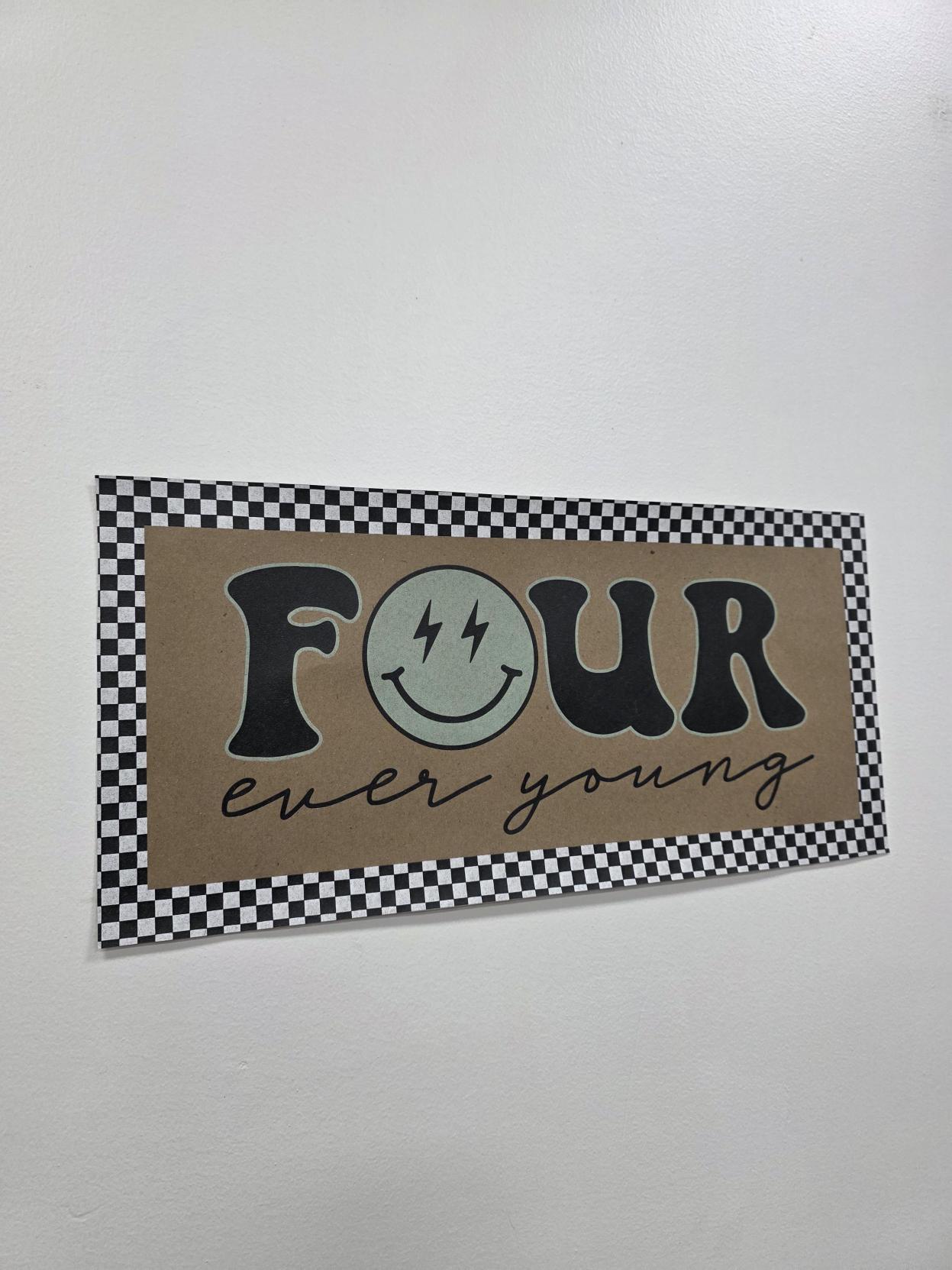 Custom Paper Banner | Four Ever Young