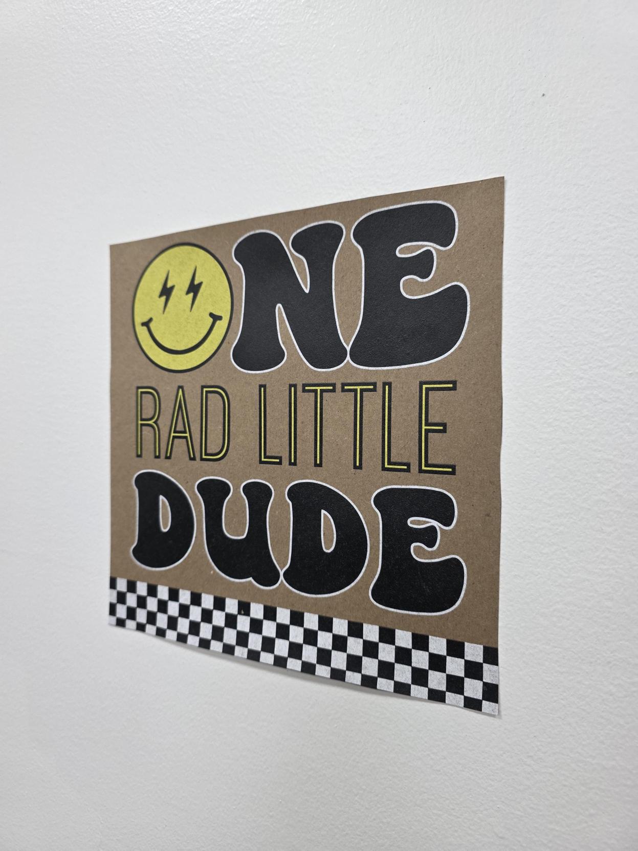 Custom Paper Banner | One Rad Little Dude