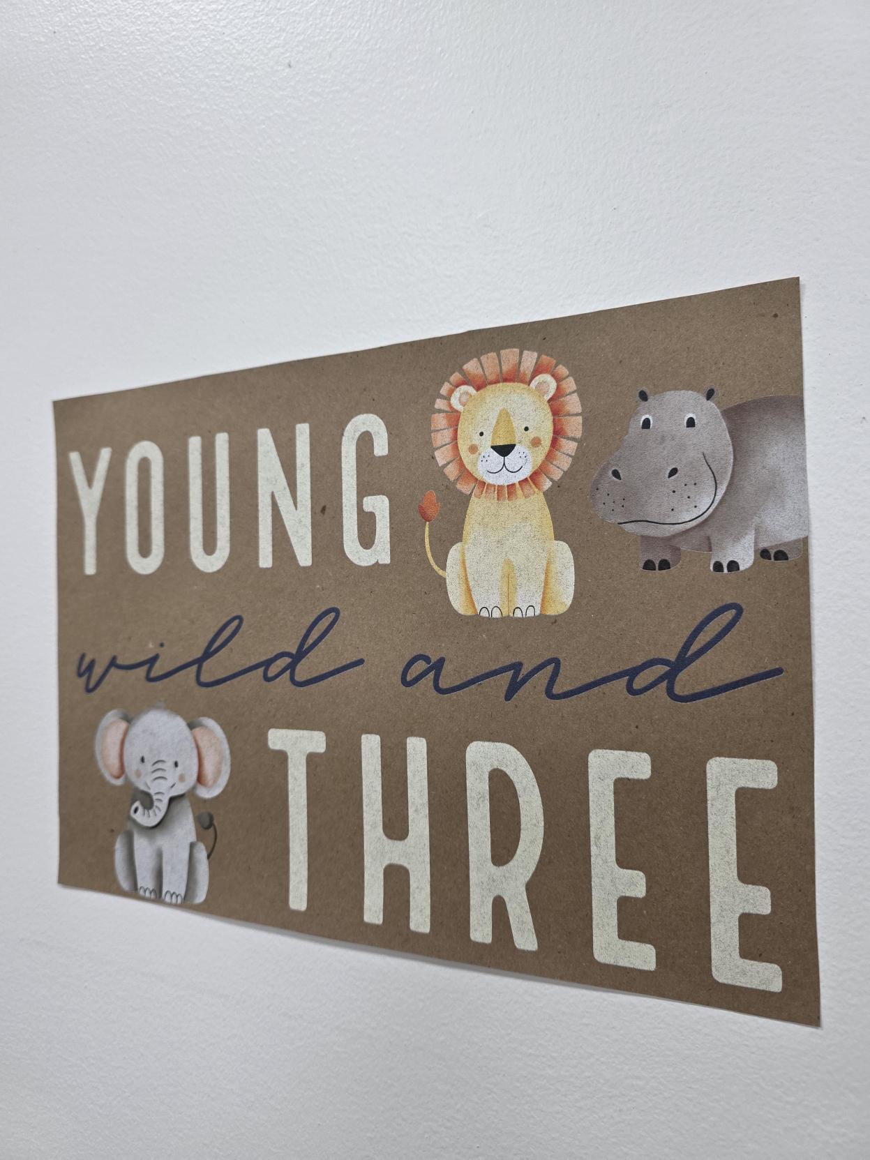 Custom Paper Banner | Young Wild and Three
