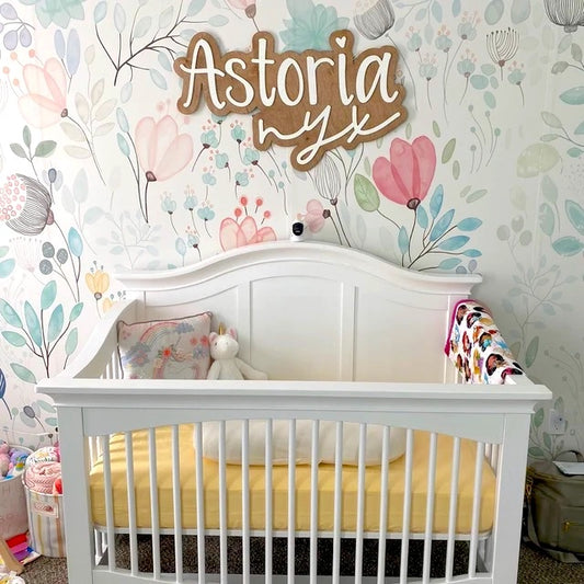 The Astoria Nyx layered personalized wood name sign
