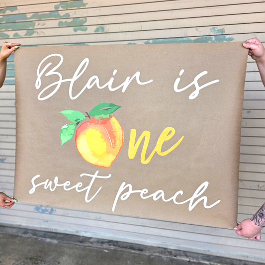 Custom Paper Banner | One Sweet Peach