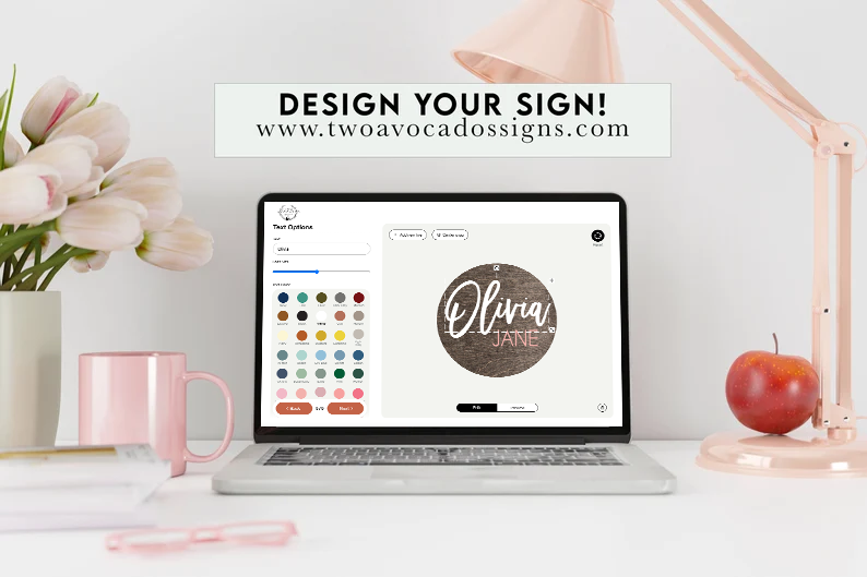 Preview your personalized sign design before ordering