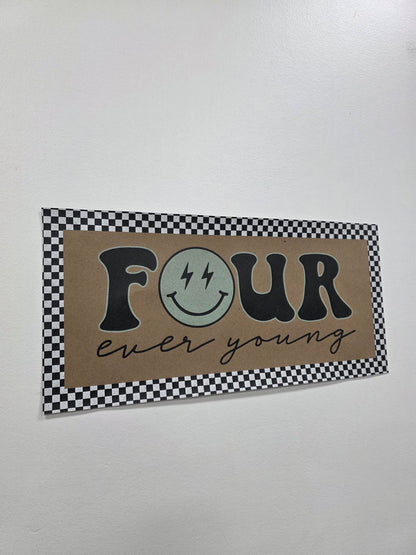 Custom Paper Banner | Four Ever Young