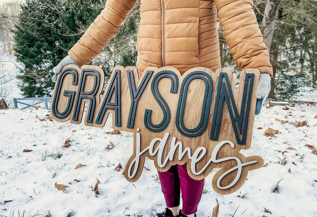 Layered Name Signs – Two Avocados Signs