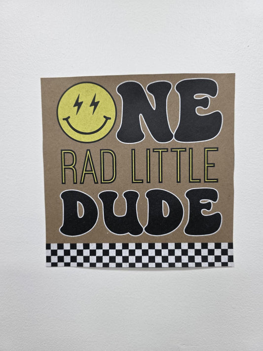 Custom Paper Banner | One Rad Little Dude