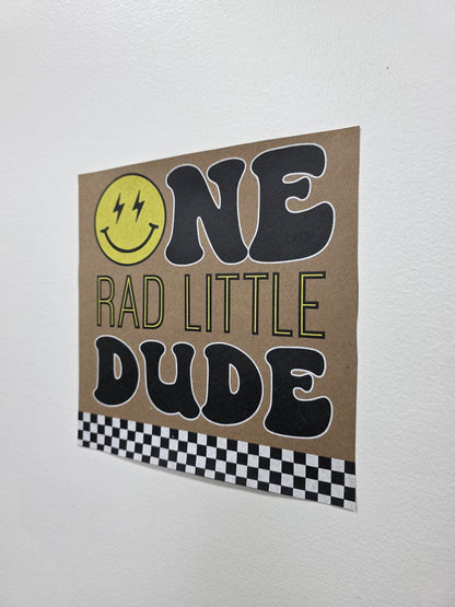 Custom Paper Banner | One Rad Little Dude
