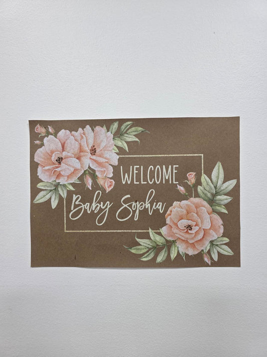 Custom Paper Banner | Welcome Baby