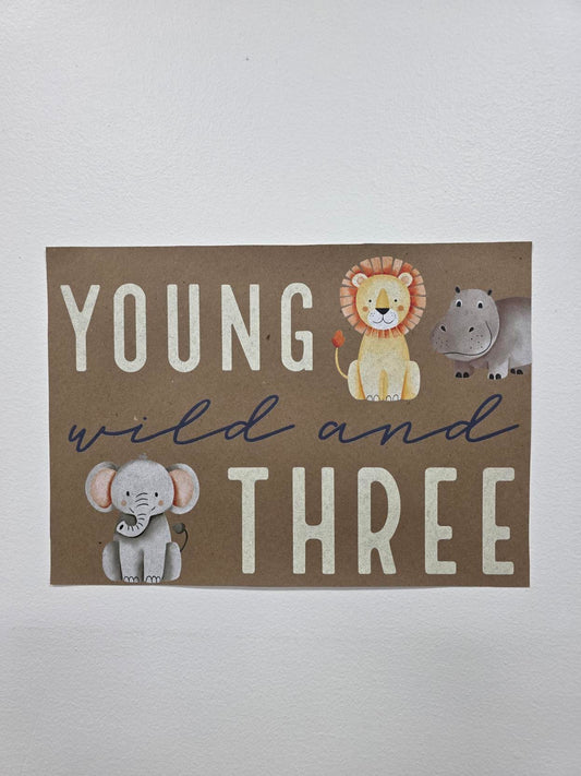 Custom Paper Banner | Young Wild and Three