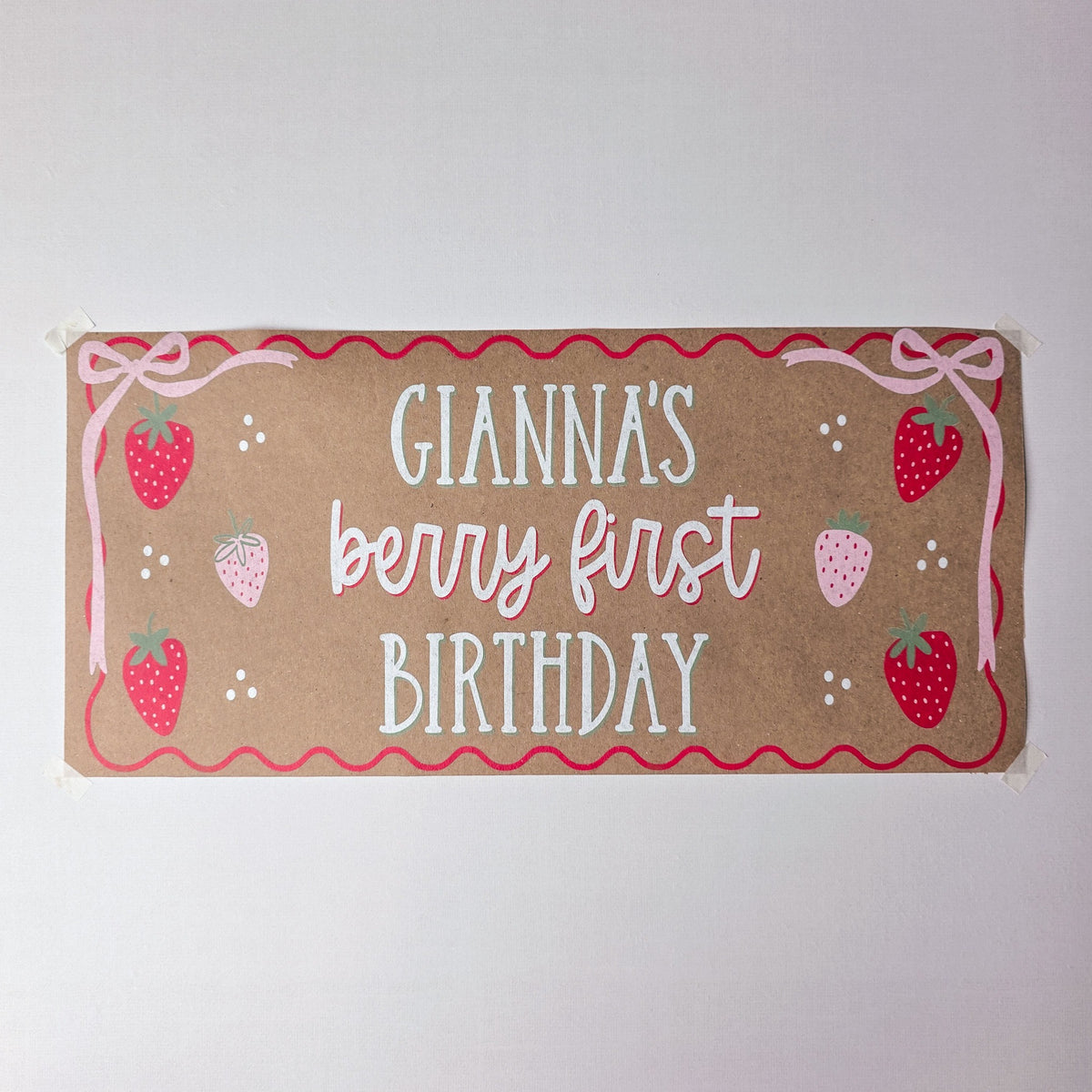 Custom Paper Banner | Beary First Birthday