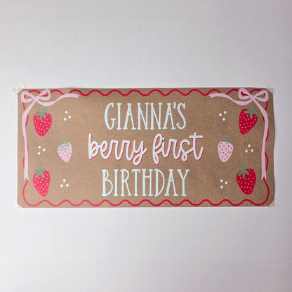 Custom Paper Banner | Beary First Birthday