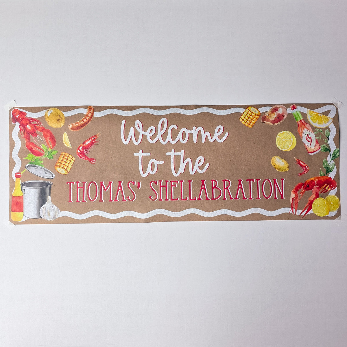 Custom Paper Banner | Crawfish Boil
