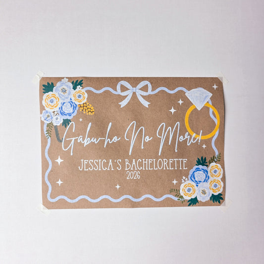 Custom Paper Banner | Floral Bow Bachelorette