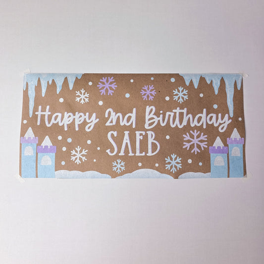 Custom Paper Banner | Frozen Birthday