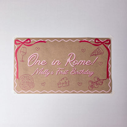 Custom Paper Banner | Pour Some Fun