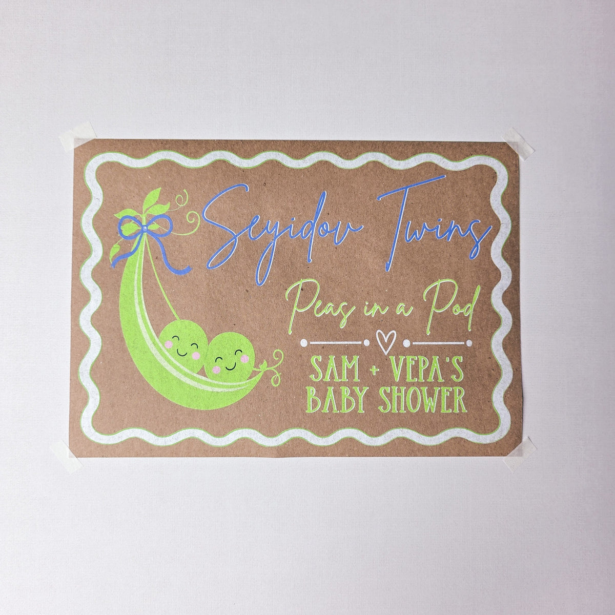 Custom Paper Banner | Peas In A Pod