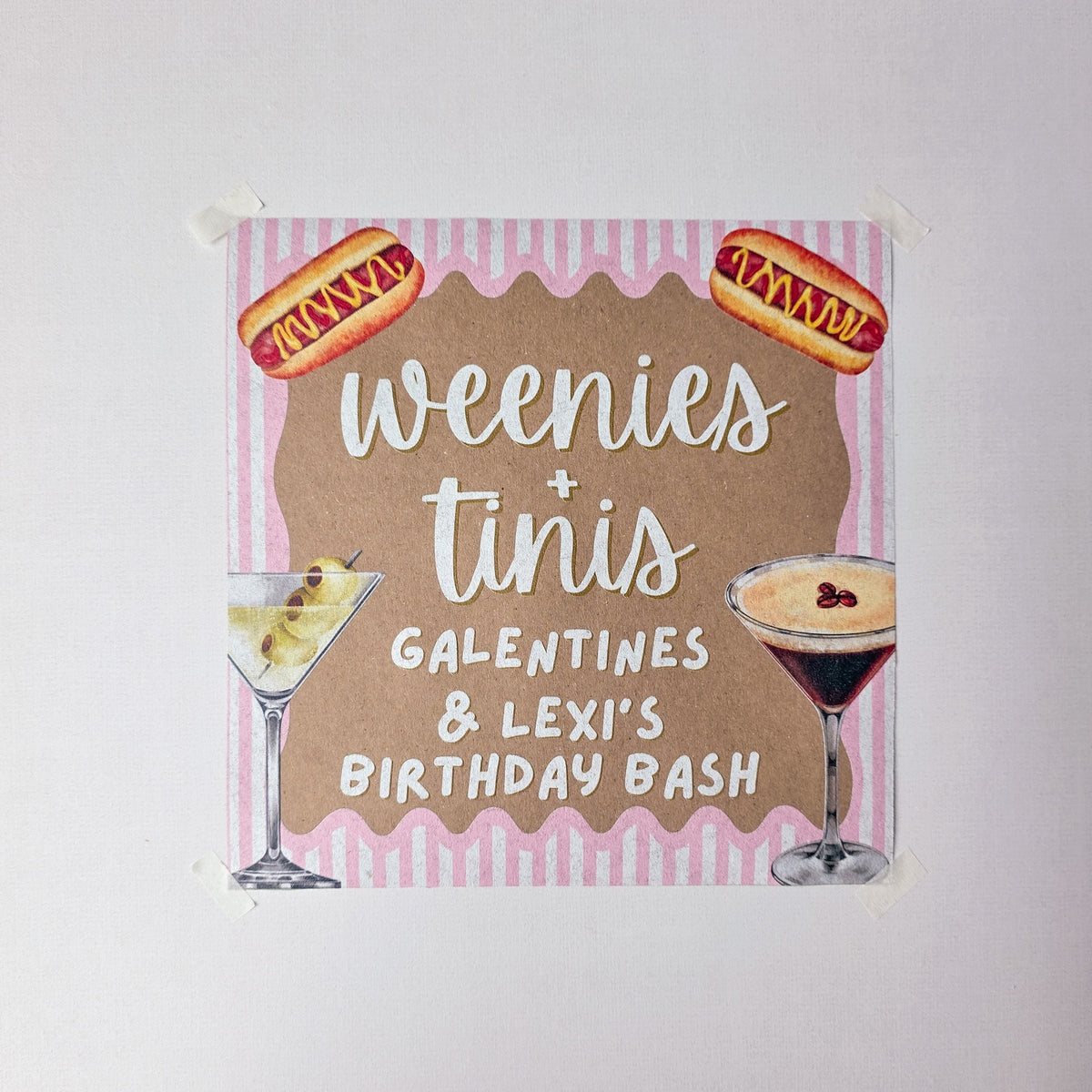 Custom Paper Banner | Weenies & Tinis