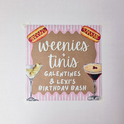 Custom Paper Banner | Weenies & Tinis