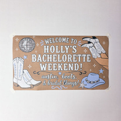 Custom Paper Banner | Western Bachelorette