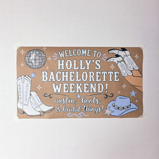 Custom Paper Banner | Western Bachelorette
