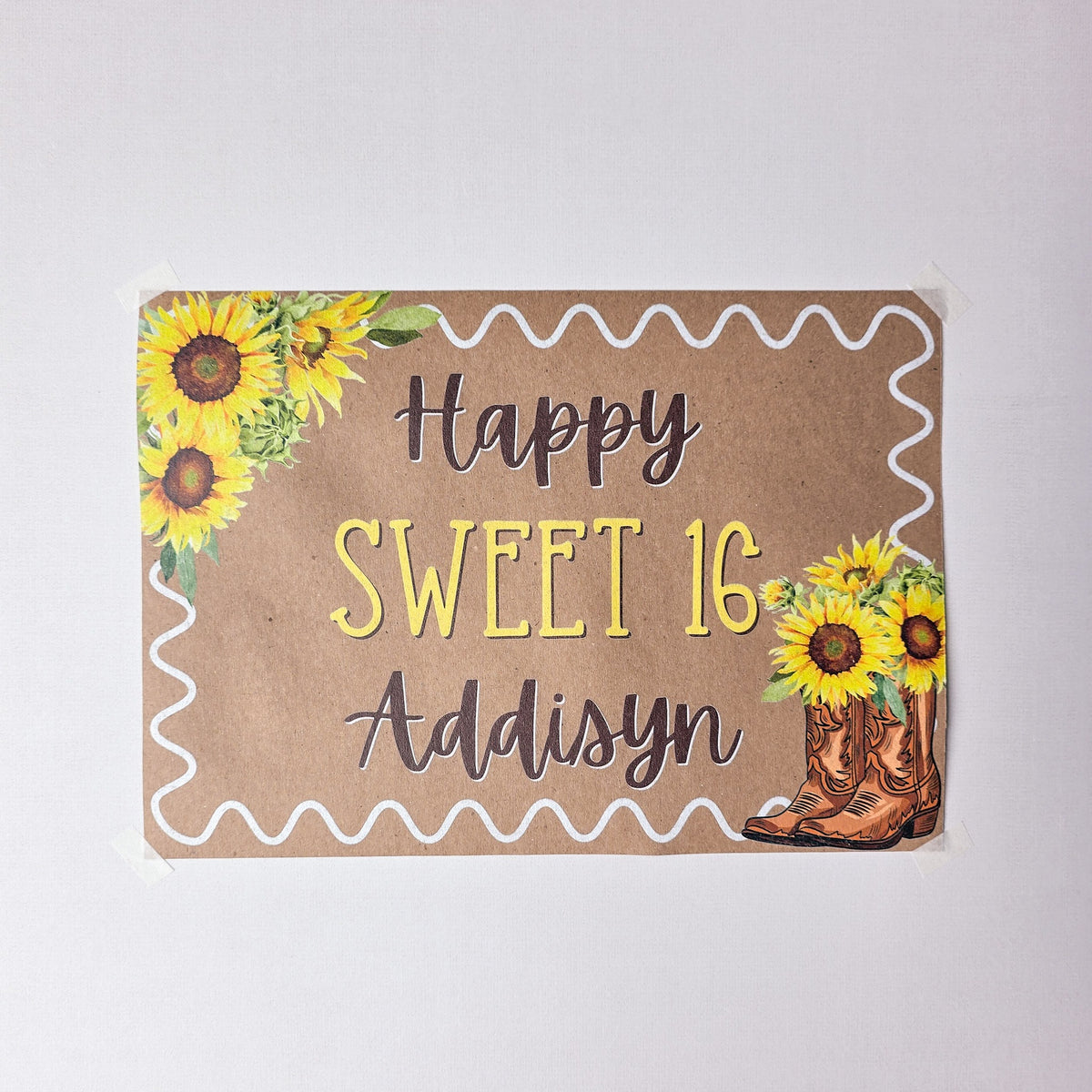 Custom Paper Banner | Western Bachelorette