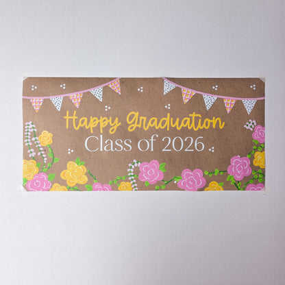 Custom Paper Banner | Girly Graduation
